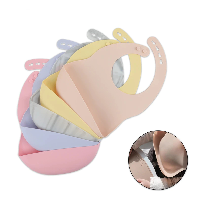 5Pcs/1Set Silicone Baby Feeding Bowl Tableware Waterproof Baby Learning Suction Bowl Set Wood Fork Spoon Non-Slip for Babies Bib