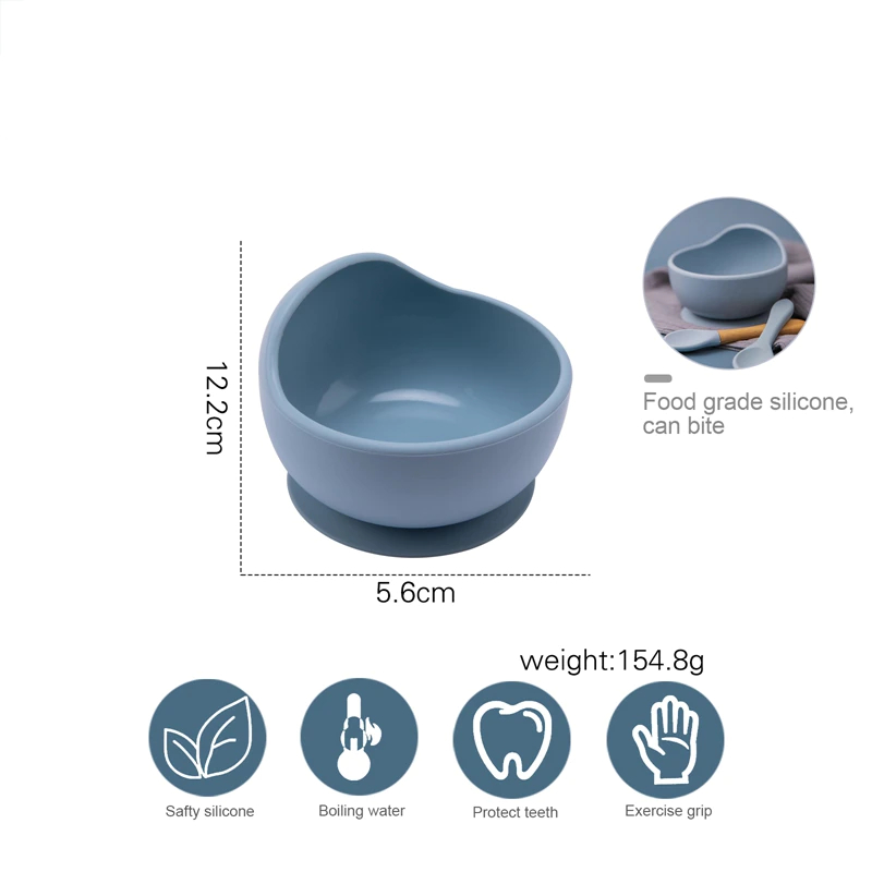 Silicone Baby Feeding Bowl Tableware for Kids Waterproof Suction Bowl BPA Free Children's Dishes Kitchenware Baby Stuff